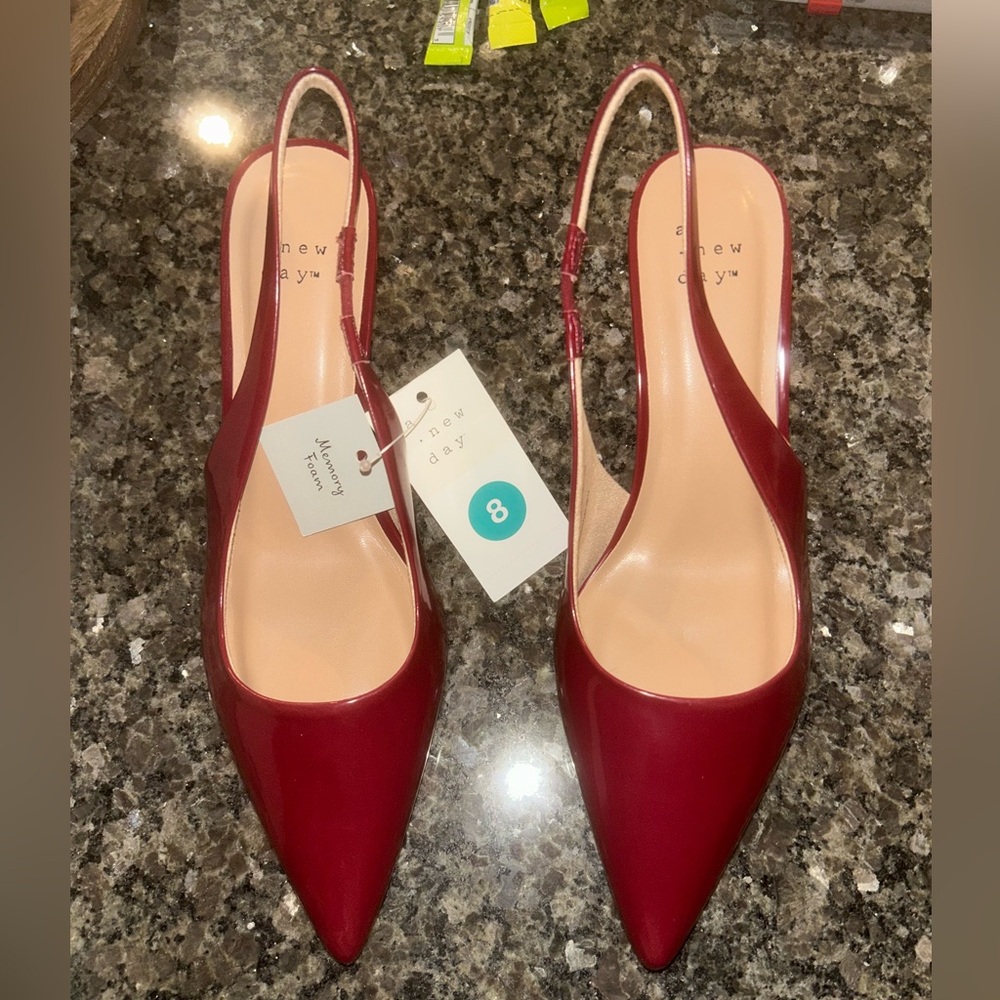 Red Kitten Heels